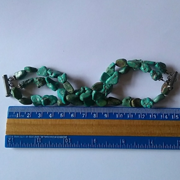 ALL NATURAL Nevada Turquoise 925 Sterl.Silver VTG - Picture 5 of 8